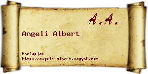 Angeli Albert névjegykártya