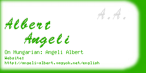 albert angeli business card